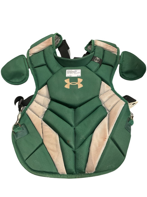 Vist Large View of Product Image Which is Used Under Armour UACPCC4-AP Catchers Chest Protector Green Adult