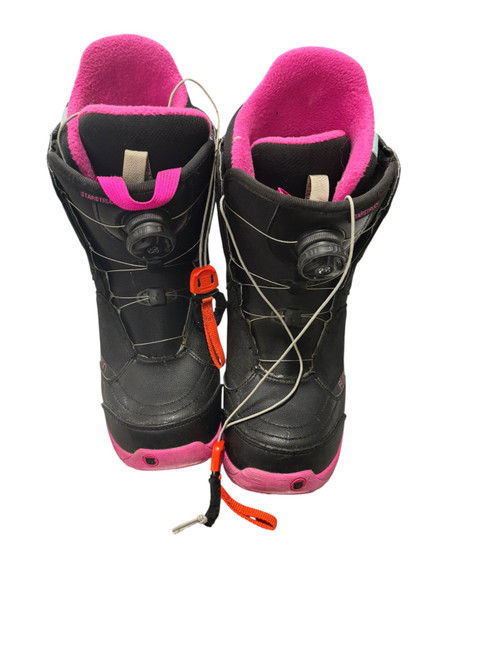 Vist Large View of Product Image Which is Used Burton IMPRINT 1 STARSTRUCK Womens Snowboard Boots Black And Pink Senior 7