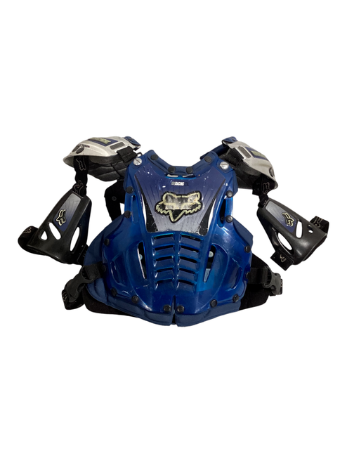 Vist Large View of Product Image Which is Used Fox CHEST GUARD Junior Roost Protector Royal Blue