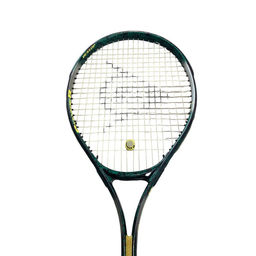 Vist Large View of Product Image Which is Used Dunlop POWER MASTER 105 Adult Tennis Racquet Green 4 3/8"
