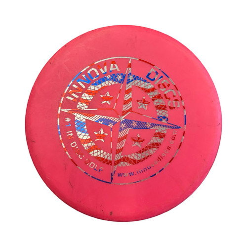 Vist Large View of Product Image Which is Used Innova Shuriken Disc Golf Putter Pink