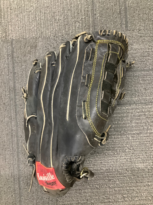 Vist Large View of Product Image Which is Used Louisville Slugger TPX BB/SB Glove RH Throw Black 12"
