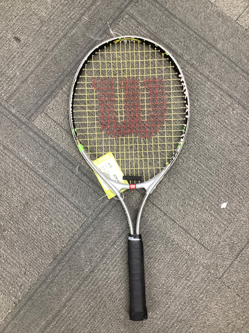 Vist Large View of Product Image Which is Used Wilson TITANIUM Adult Tennis Racquet Neon Green Unknown