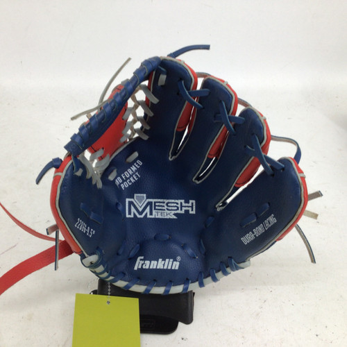 Vist Large View of Product Image Which is Used Franklin MESH TEK 9.5 IN RHT BB/SB GLOVE BB/SB Glove RH Throw Navy Blue 9 1/2"