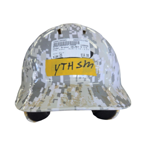 Vist Large View of Product Image Which is Used Under Armour HELMET 5 7/8 - 6 3/4 Batting Helmet No Mask White One Size