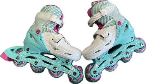 Vist Large View of Product Image Which is Used NEON Junior Roller Quad Skates White Adjustable