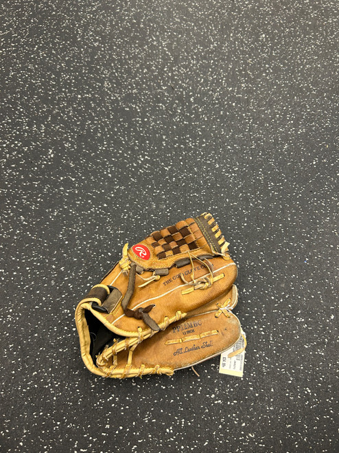Vist Large View of Product Image Which is Used Rawlings PP12MBC BB/SB Glove RH Throw Brown 12"