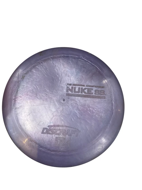 Vist Large View of Product Image Which is Used Discraft NUKE SS Disc Golf Driver Purple