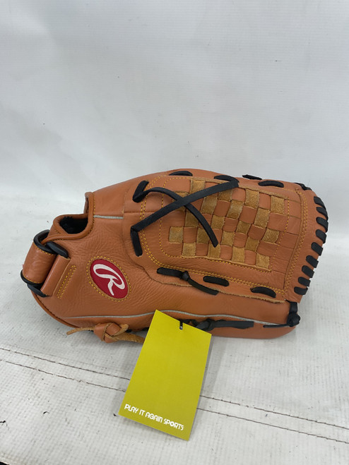 Vist Large View of Product Image Which is Used Rawlings SS130 BB/SB Glove RH Throw Brown 13"