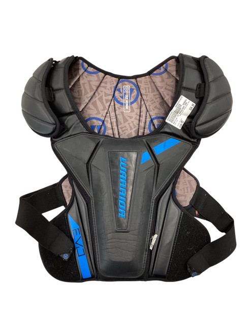 Vist Large View of Product Image Which is Used Warrior EVO SHOULDER PAD Lacrosse Shoulder Pads Black MD