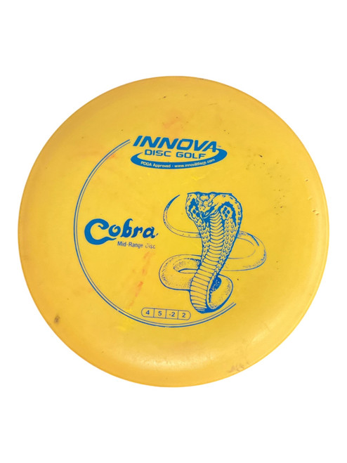 Vist Large View of Product Image Which is Used Innova COBRA MID RANGE Disc Golf Mid Range Yellow