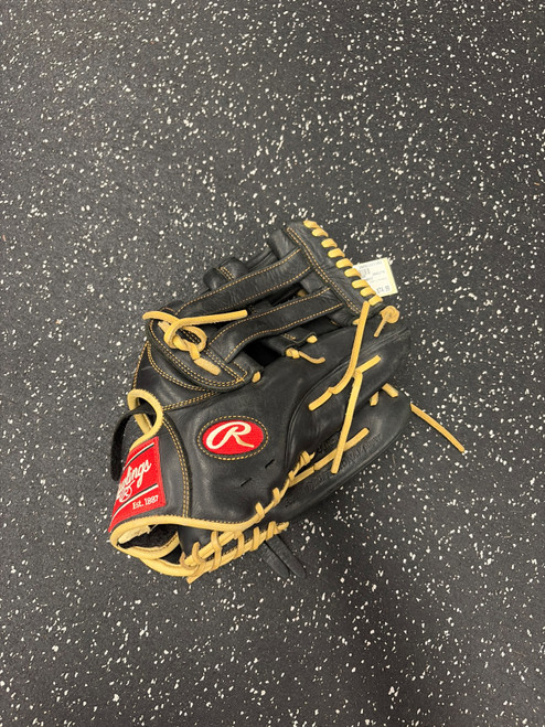 Vist Large View of Product Image Which is Used Rawlings GGE1275HBCC BB/SB Glove RH Throw Black 12 3/4"