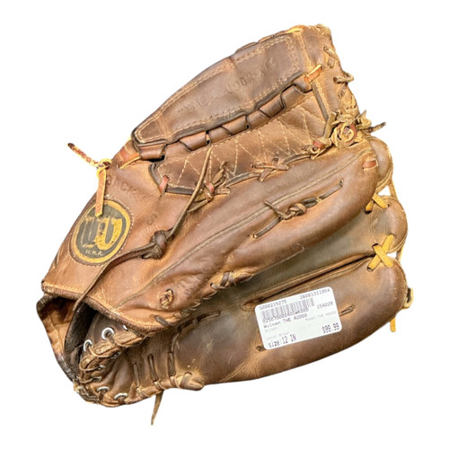 Vist Large View of Product Image Which is Used Wilson THE A2000 BB/SB Glove RH Throw Brown 12"
