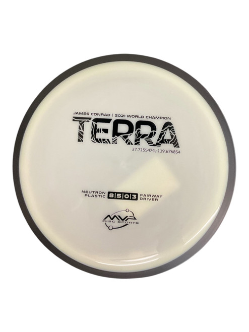 Vist Large View of Product Image Which is Used MVP NEW TERRA DRIVER Disc Golf Driver White