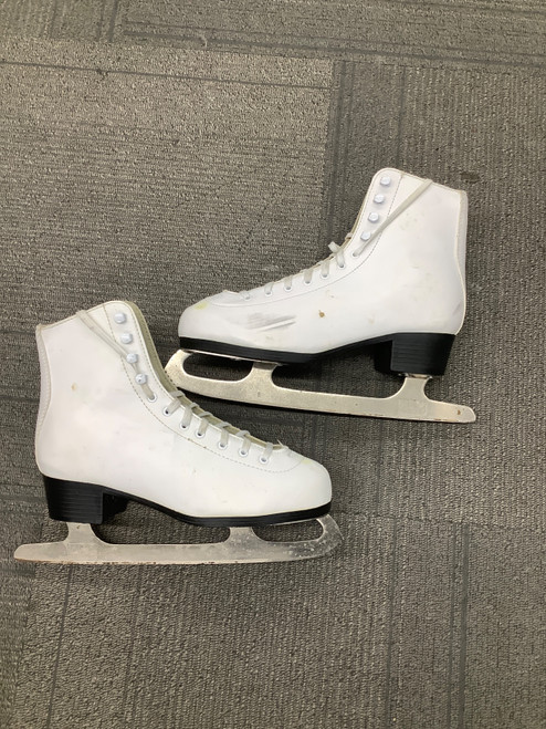 Vist Large View of Product Image Which is Used American Athletic WHITE FIGURE WomensFigure Skate White Senior 9