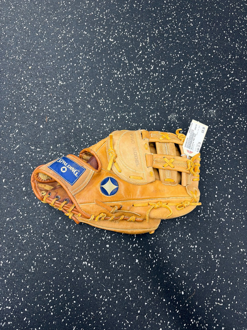 Vist Large View of Product Image Which is Used Spalding PRO HEEL BB/SB Glove RH Throw Brown 13"