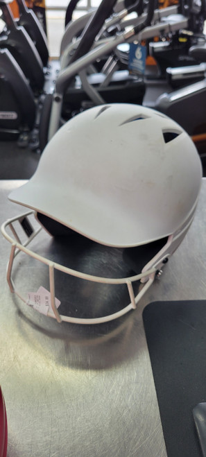 Vist Large View of Product Image Which is Used Champro MED 6 1/2 - 7 WITH MASK Batting Helmet w/Mask White One Size
