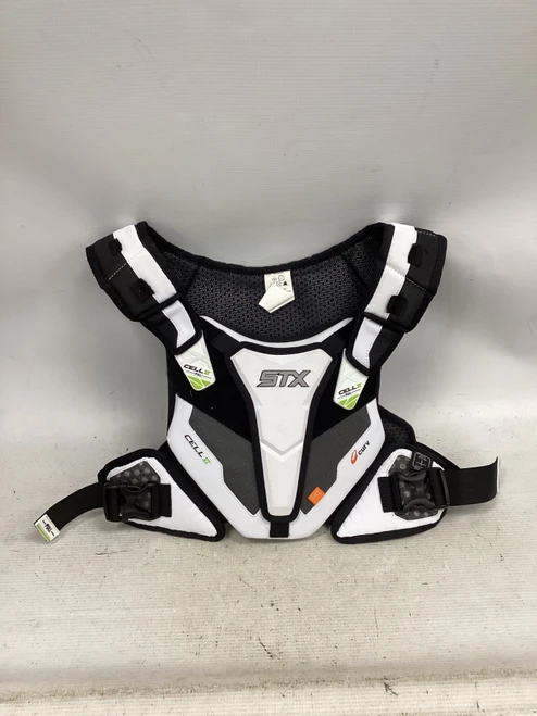 Vist Large View of Product Image Which is Used STX CELL VI LINER Lacrosse Shoulder Pads Black LG