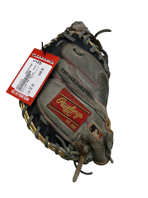 Vist Large View of Product Image Which is Used Rawlings HOH R2G CM BB/SB Catchers RH Throw Grey 32"