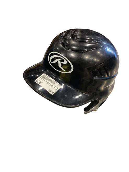 Vist Large View of Product Image Which is Used Rawlings BASEBALL HELMET BLK Batting Helmet No Mask Black MD