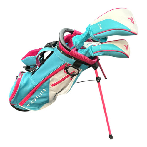Vist Large View of Product Image Which is Used Top Flite JR LH 5-8 SET Jr Package Set LH Turquoise And Purple 6 Piece