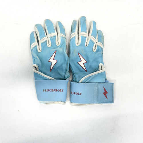 Vist Large View of Product Image Which is Used BRUCE BOLT BB/SB Batting Gloves Carolina Blue XL