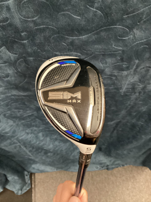 Vist Large View of Product Image Which is Used Taylormade SIM MAX Mens Hybrid Club RH 5 Hybrid