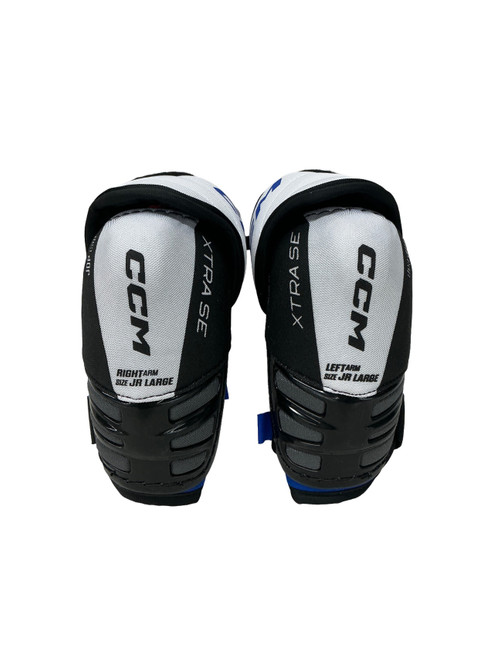 Vist Large View of Product Image Which is Used CCM JETSPEED XTRA SE Junior Elbow Pads Black LG