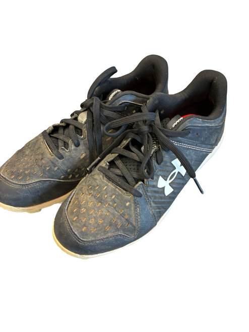 Vist Large View of Product Image Which is Used Under Armour LEADOFF BB/SB Cleats Black Senior 5