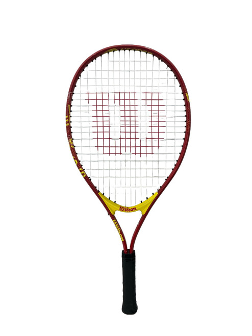 Vist Large View of Product Image Which is Used Wilson US OPEN Junior Tennis Racquet Red 23"