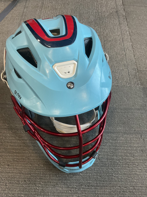 Vist Large View of Product Image Which is Used Warrior BURN Lacrosse Helmet Light blue SM