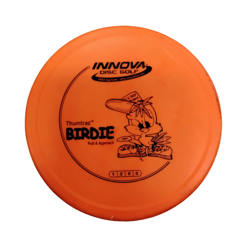 Vist Large View of Product Image Which is Used Innova THUMTRAC BIRDIE Disc Golf Putter Orange 171g