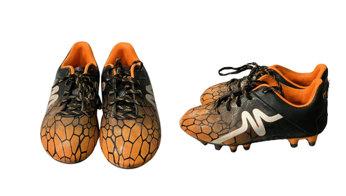 Vist Large View of Product Image Which is Used Mitre Soccer Cleats Orange Youth 13.0