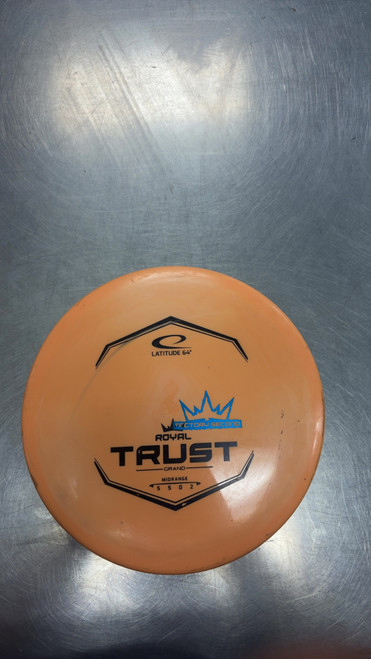 Vist Large View of Product Image Which is Used Latitude 64 ROYAL TRUST Disc Golf Mid Range Orange