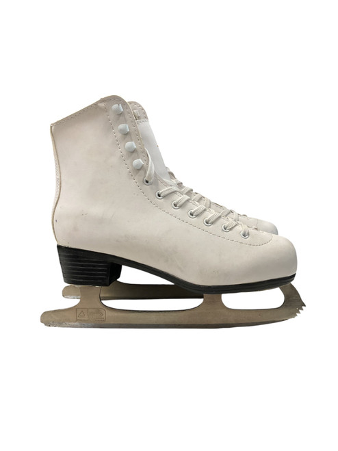 Vist Large View of Product Image Which is Used American Athletic FIGURE SKATE SZ 7 Mens Figure Skate White Senior 7