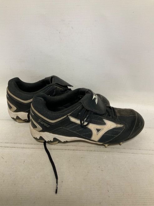 Vist Large View of Product Image Which is Used Mizuno BLACK 10W BB/SB Cleats Black Senior 10