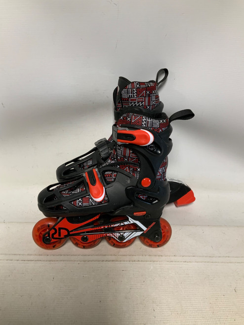 Vist Large View of Product Image Which is Used RollerDerby BLACK ADJ 12-2 Junior Rec Fitness Skates Black Adjustable