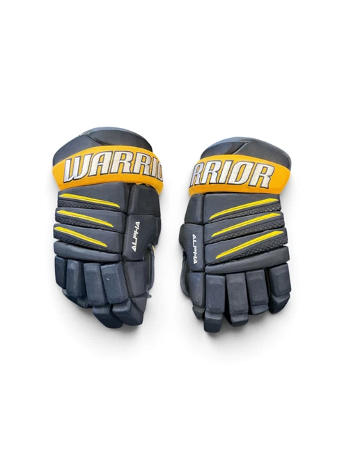 Vist Large View of Product Image Which is Used Warrior ALPHA QX3 Senior Gloves Navy Blue 15"