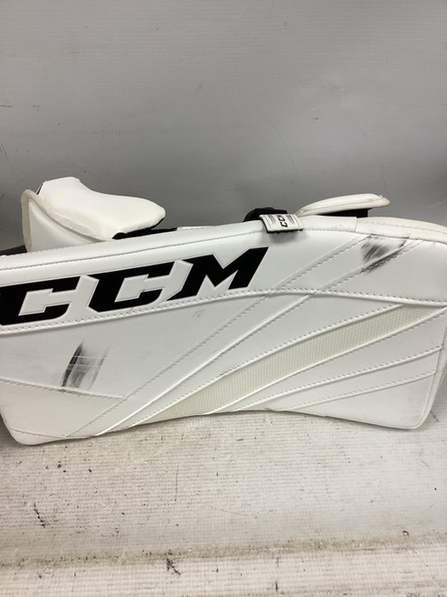 Vist Large View of Product Image Which is Used CCM EFLEX 5.9 Youth Goalie Blocker White