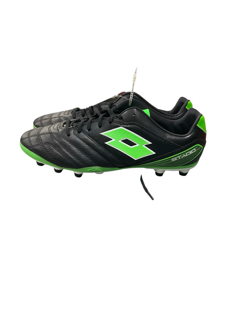 Vist Large View of Product Image Which is Used Lotto Soccer Cleats Black And Green Senior 12