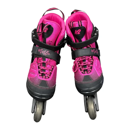 Vist Large View of Product Image Which is Used K2 MARLEE Junior Rec Fitness Skates Pink Adjustable 1-5