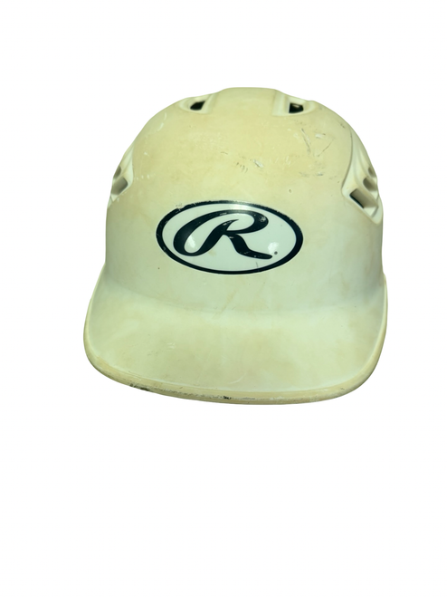 Vist Large View of Product Image Which is Used Rawlings R16J-R1 6 3/8 - 7 1/8 Jr Batting Helmet w/ Jaw Guard White