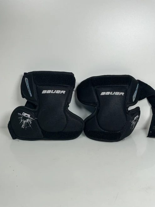 Vist Large View of Product Image Which is Used Bauer REACTOR KNEE GUARDS YTH Goalie Accessory
