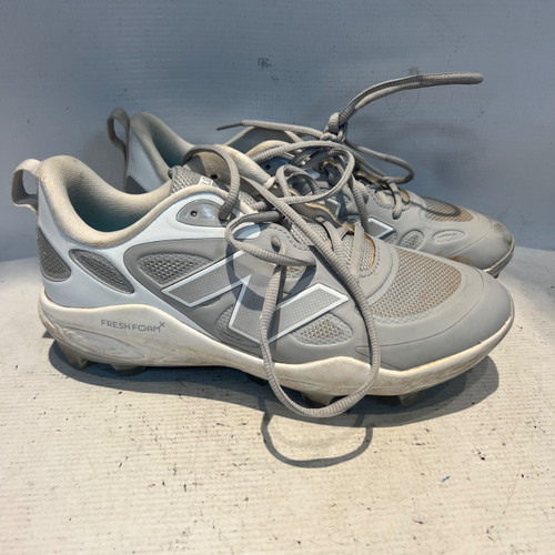 Vist Large View of Product Image Which is Used New Balance FRESH FOAM BB/SB Cleats Grey Senior 8