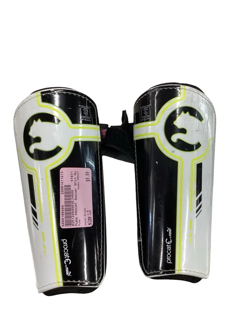 Vist Large View of Product Image Which is Used Puma PROCAT Soccer Shin Guards Adult Black LG