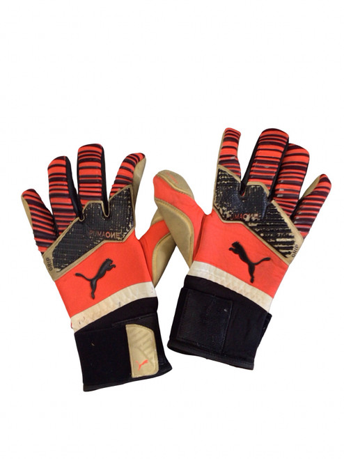 Vist Large View of Product Image Which is Used Puma GOALIE GLOVES Soccer Goalie Gloves Orange 11
