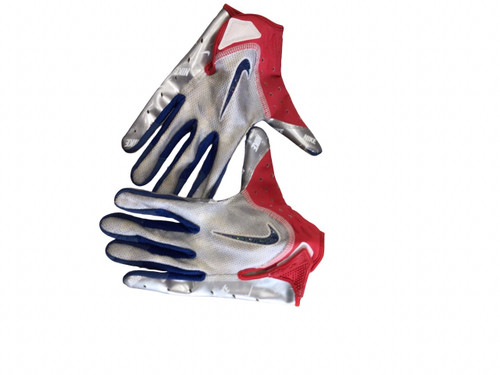 Vist Large View of Product Image Which is Used Nike FOOTBALL GLOVES FB Gloves White/Red/Navy LG