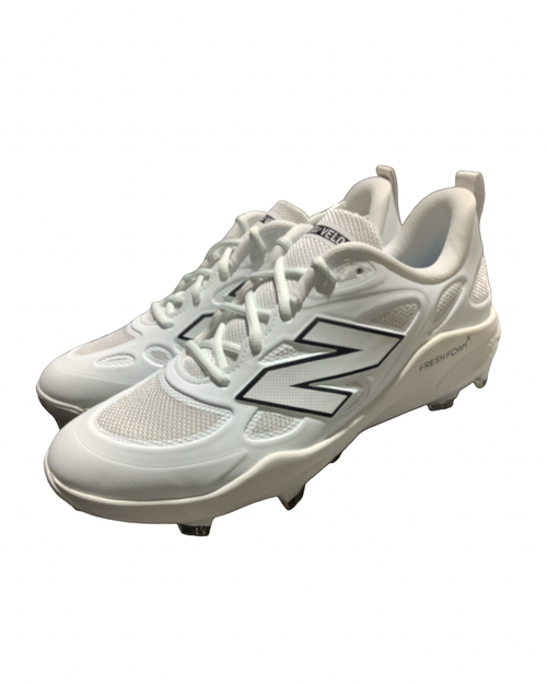 Vist Large View of Product Image Which is Used New Balance VELO V4 BB/SB Cleats White Senior 9