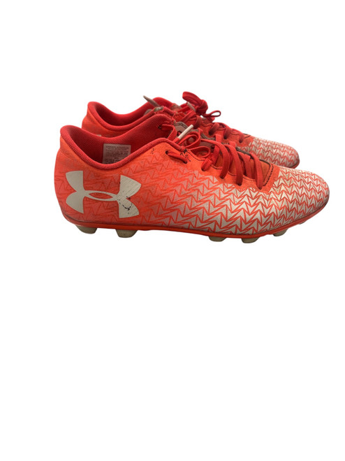 Vist Large View of Product Image Which is Used Under Armour Soccer Cleats Orange Junior 05
