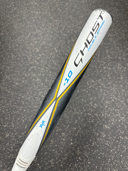 Vist Large View of Product Image Which is Used Easton GHOST 2020 DOUBLE BARREL CRACKED BB/SB Fastpitch Bat 32"